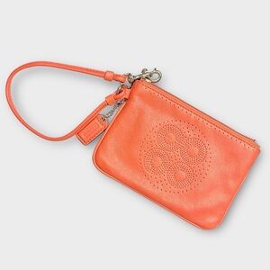 Coach Coral Leather Wristlet NWOT